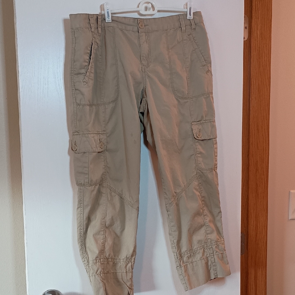 Calvin Klein Jeans Women's Beige Cargo Pants